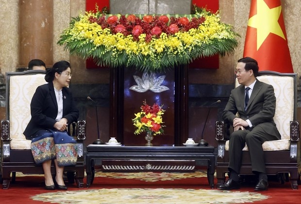 President Vo Van Thuong welcomes Chief Justice of Lao supreme court